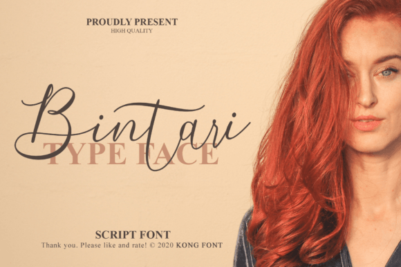 Bintari: A Handwritten Script Font for Modern Projects