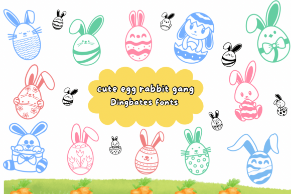 Unleashing Playful Charm with Cute Egg Rabbit Gang