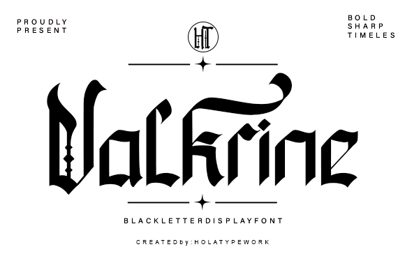 Valkrine: A Modern Gothic Typeface for Bold Brands