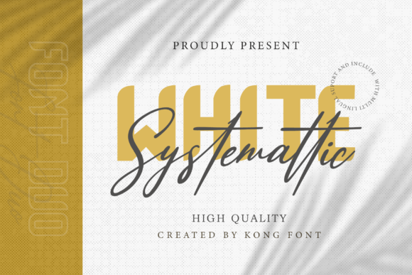White Systemattic: A Modern Handwritten Font for Creative Projects